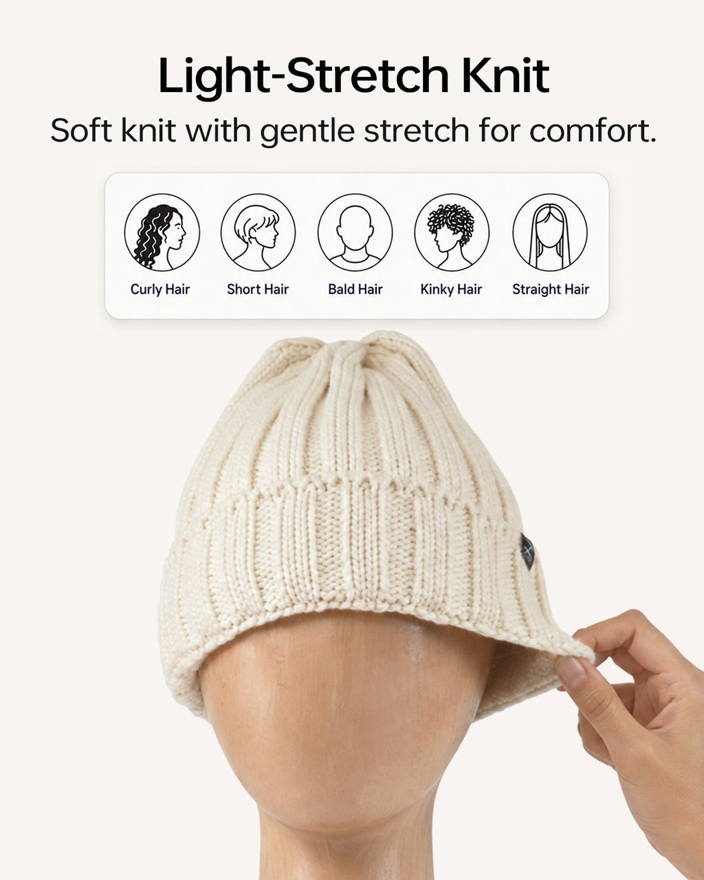 Cable Knit Beanie for Big Heads