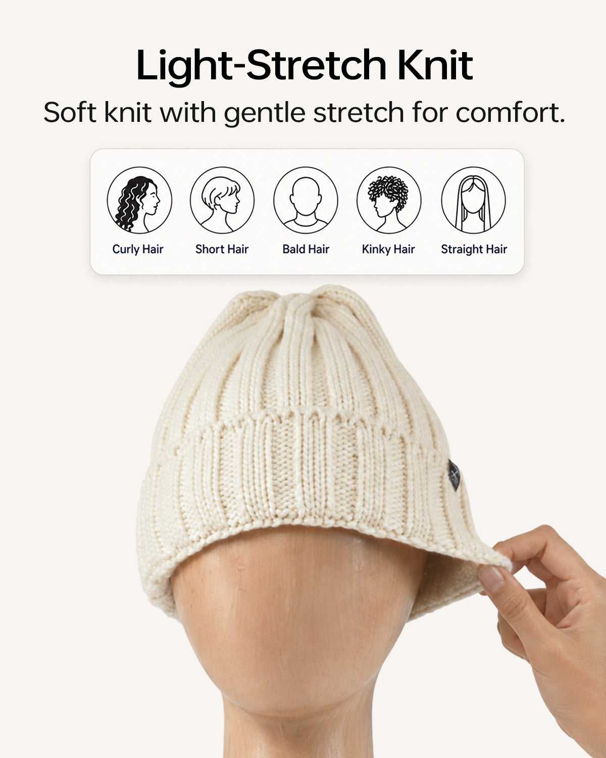 Cable Knit Beanie for Big Heads