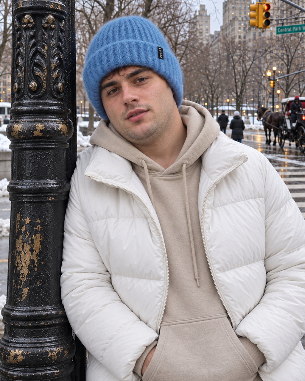Chunky Fuzzy Beanie for Big Heads