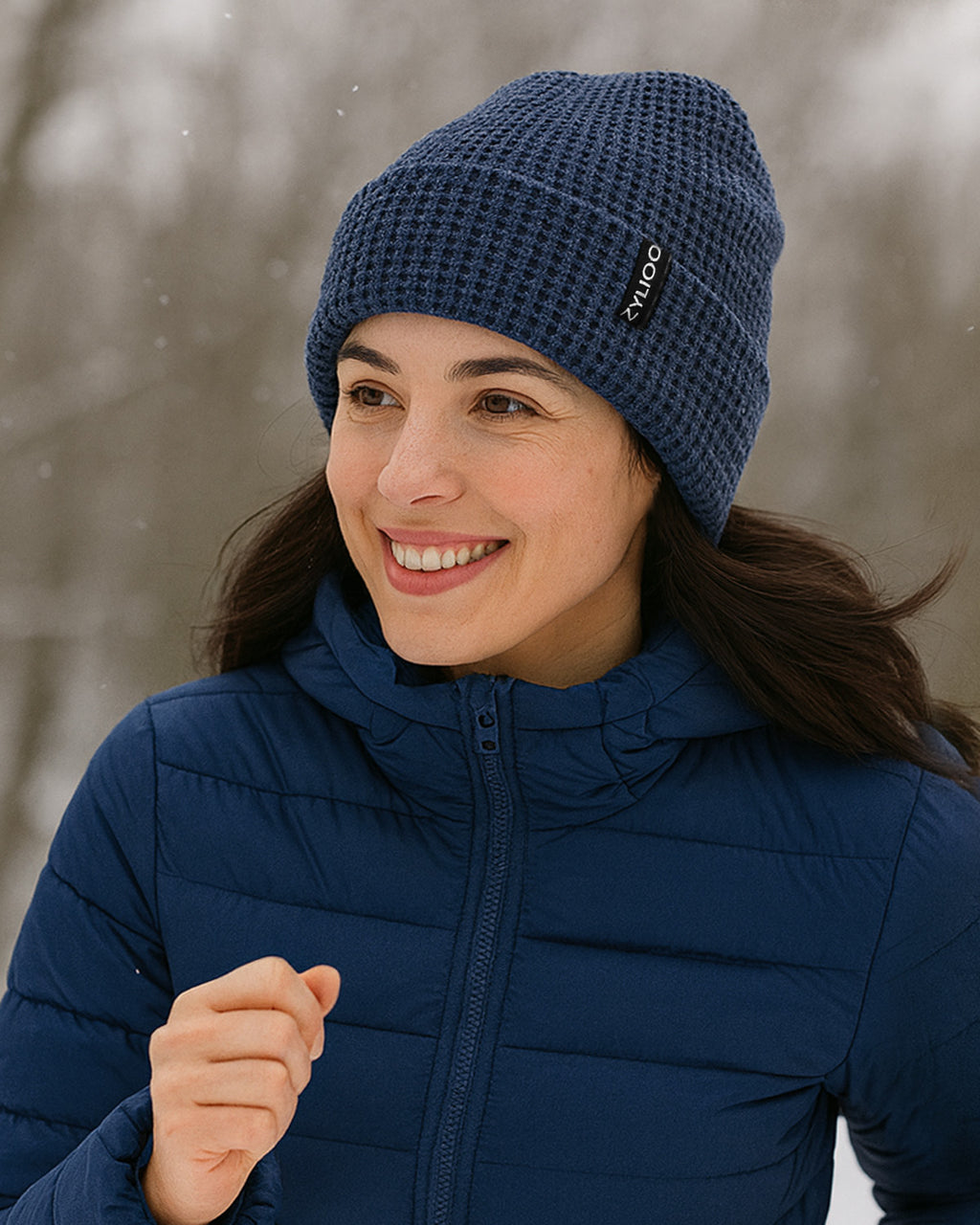 Waffle Knit Beanie for Big Heads