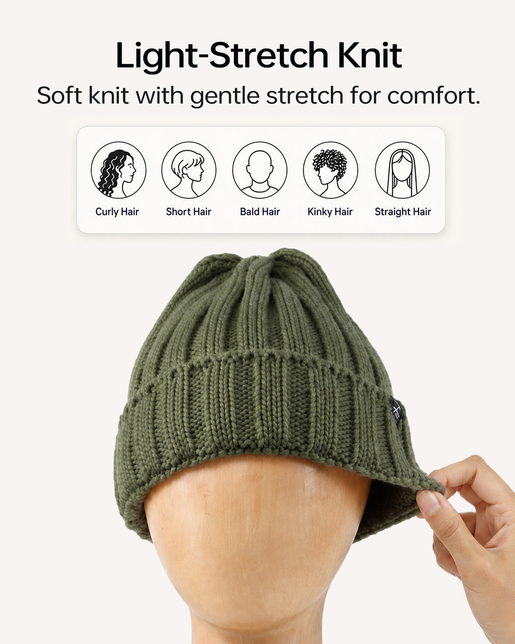 Cable Knit Beanie for Big Heads