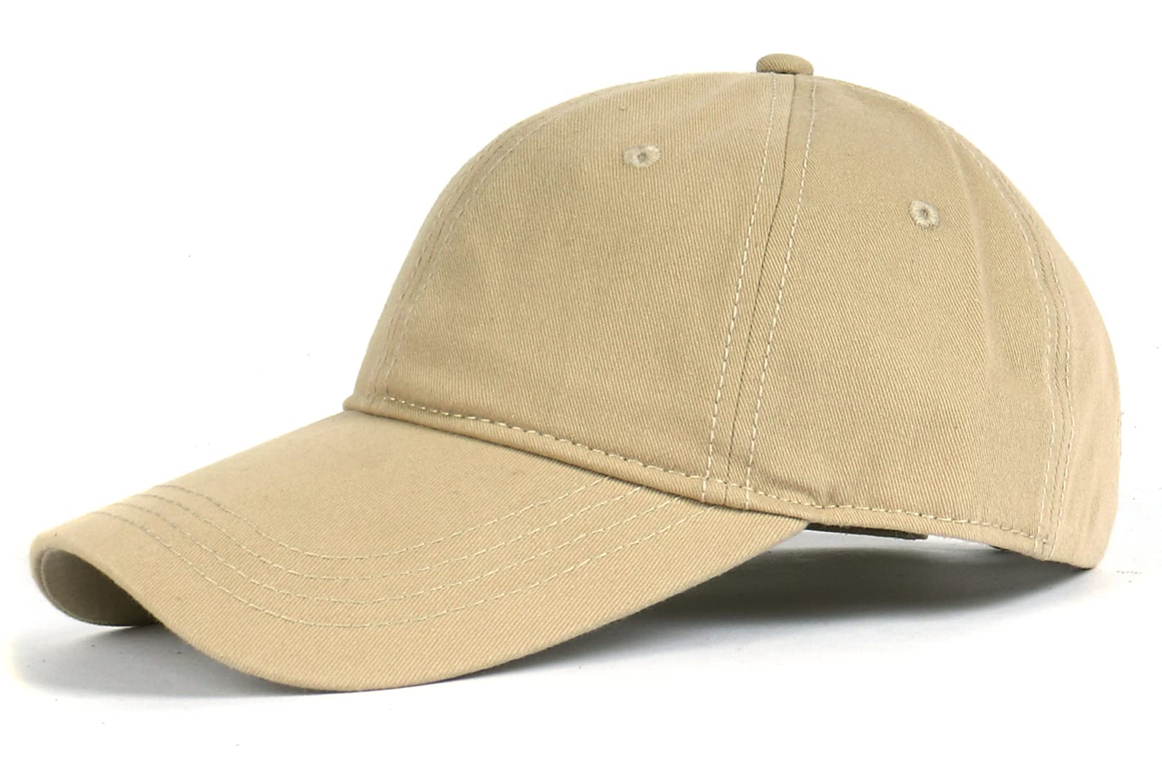 Long Brim Cotton Baseball Cap for Big Heads