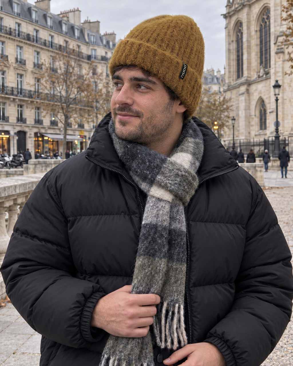 Chunky Fuzzy Beanie for Big Heads