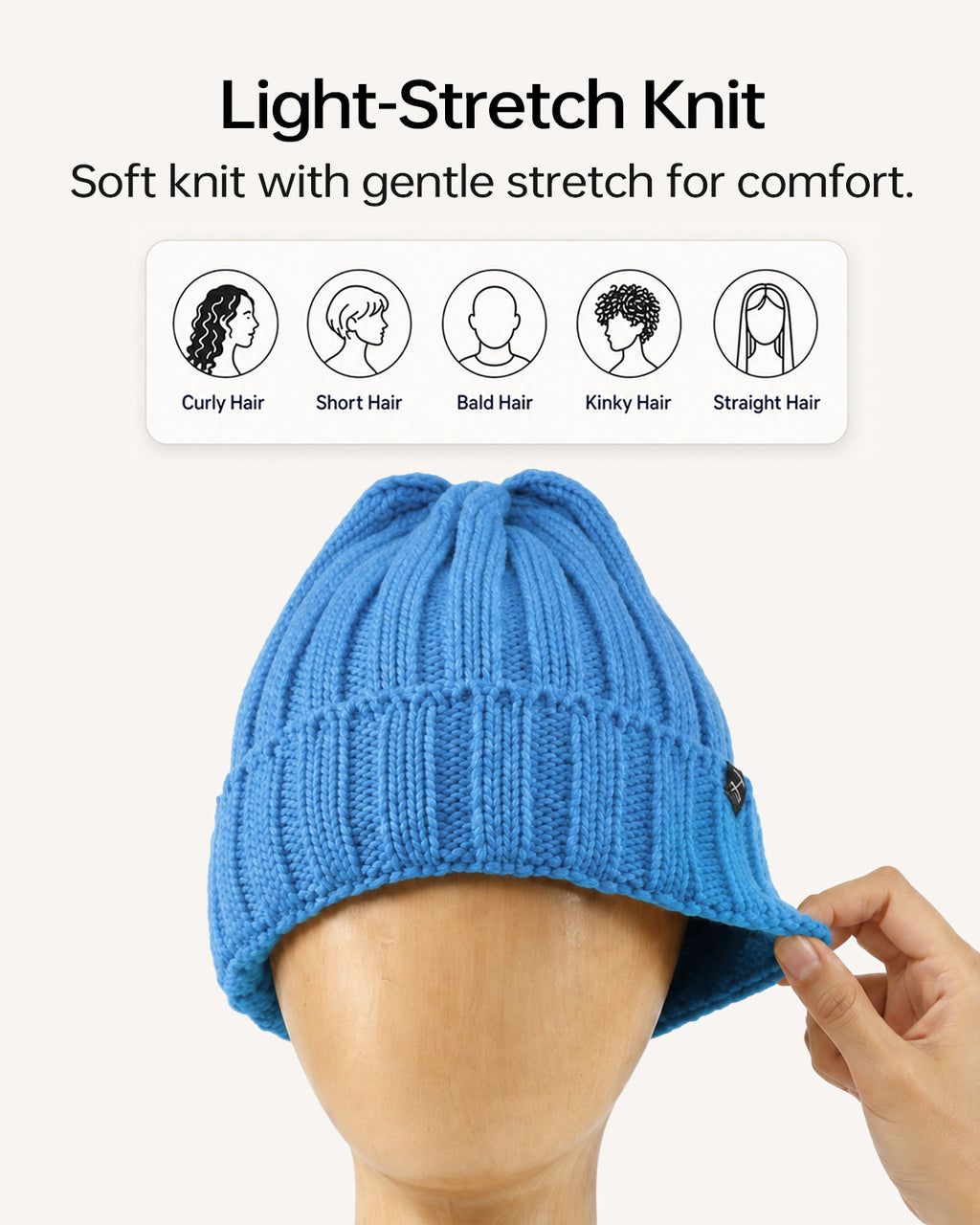 Cable Knit Beanie for Big Heads