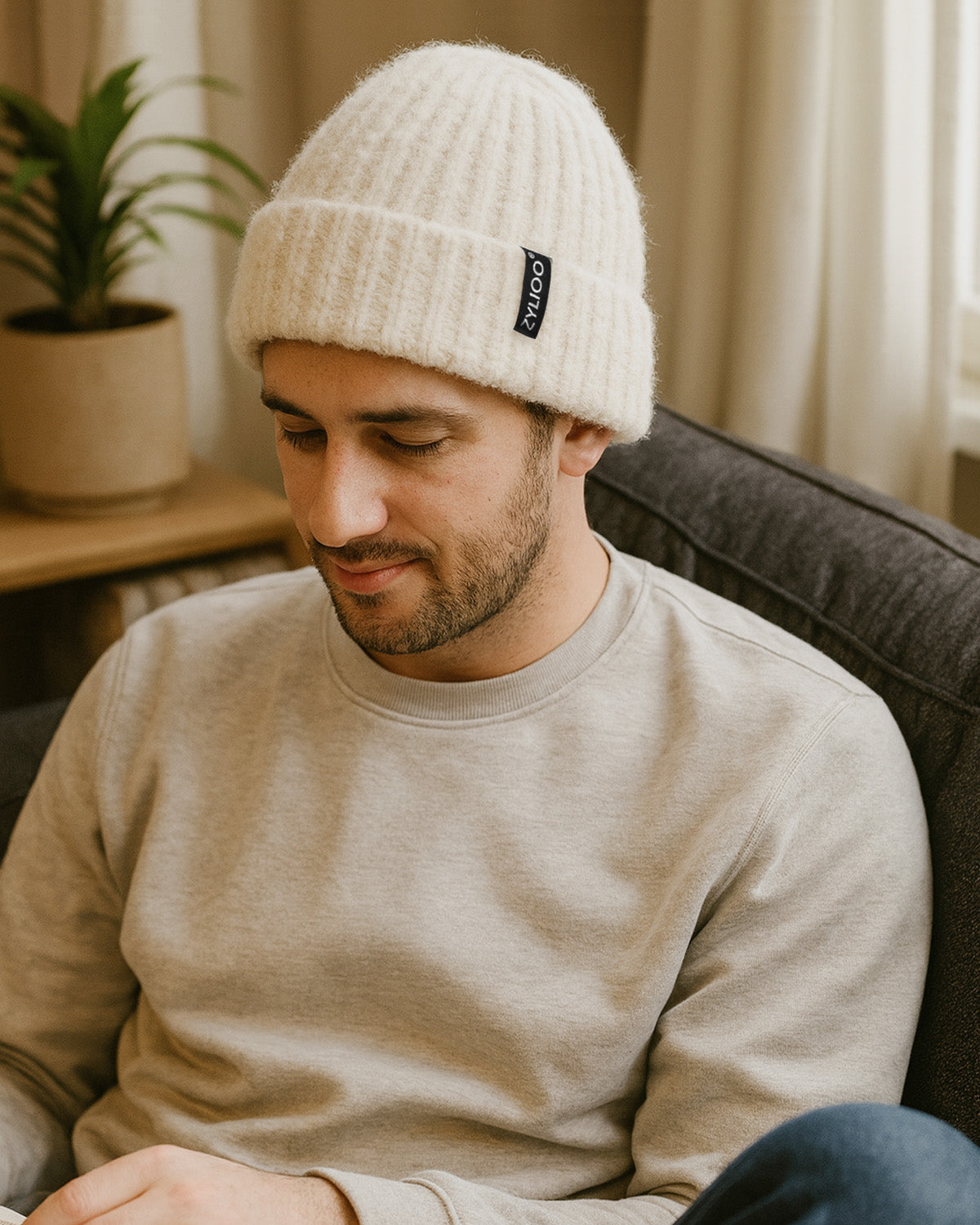 Chunky Fuzzy Beanie for Big Heads