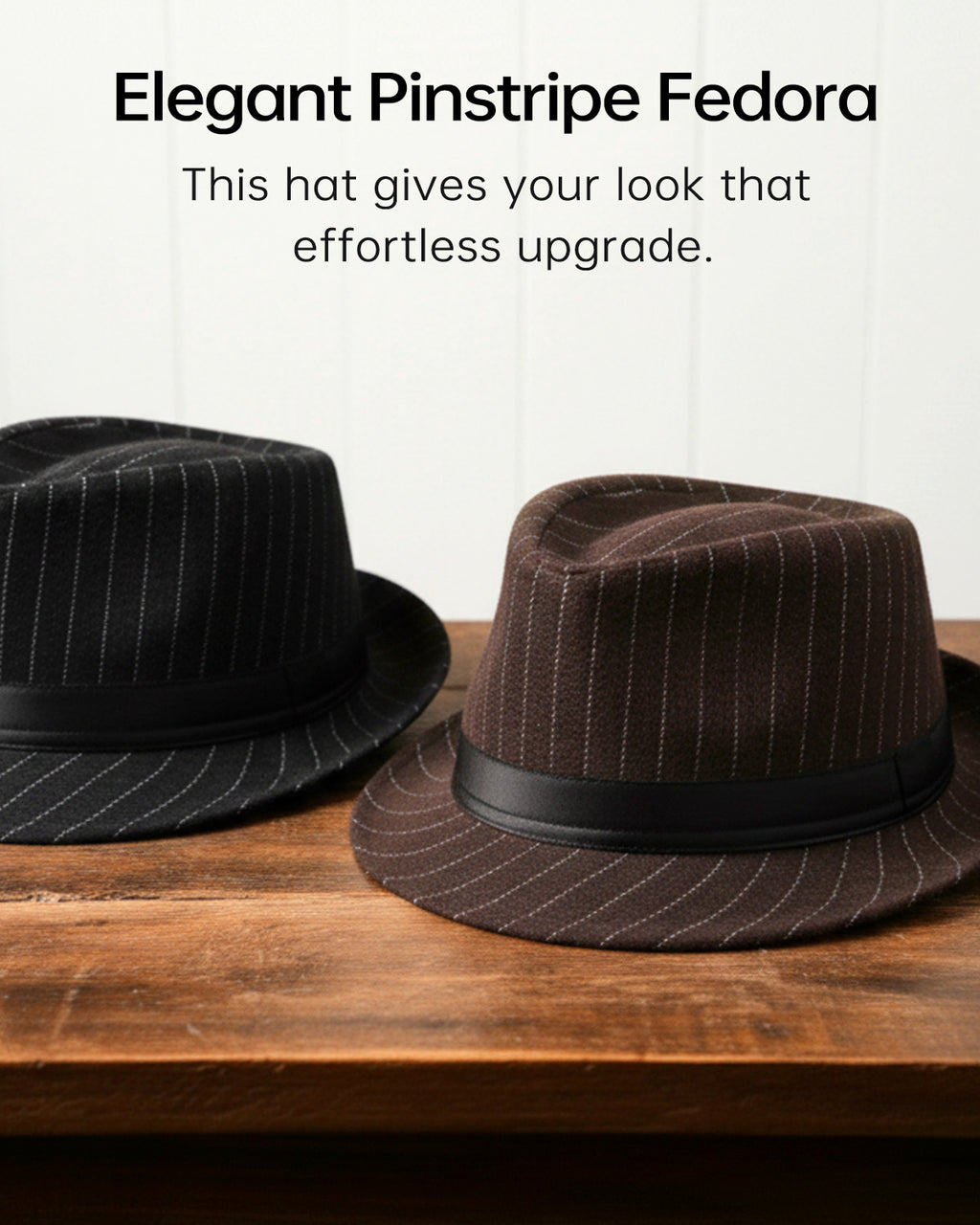 Coffee wool trilby fedora for big heads XXL - front view
