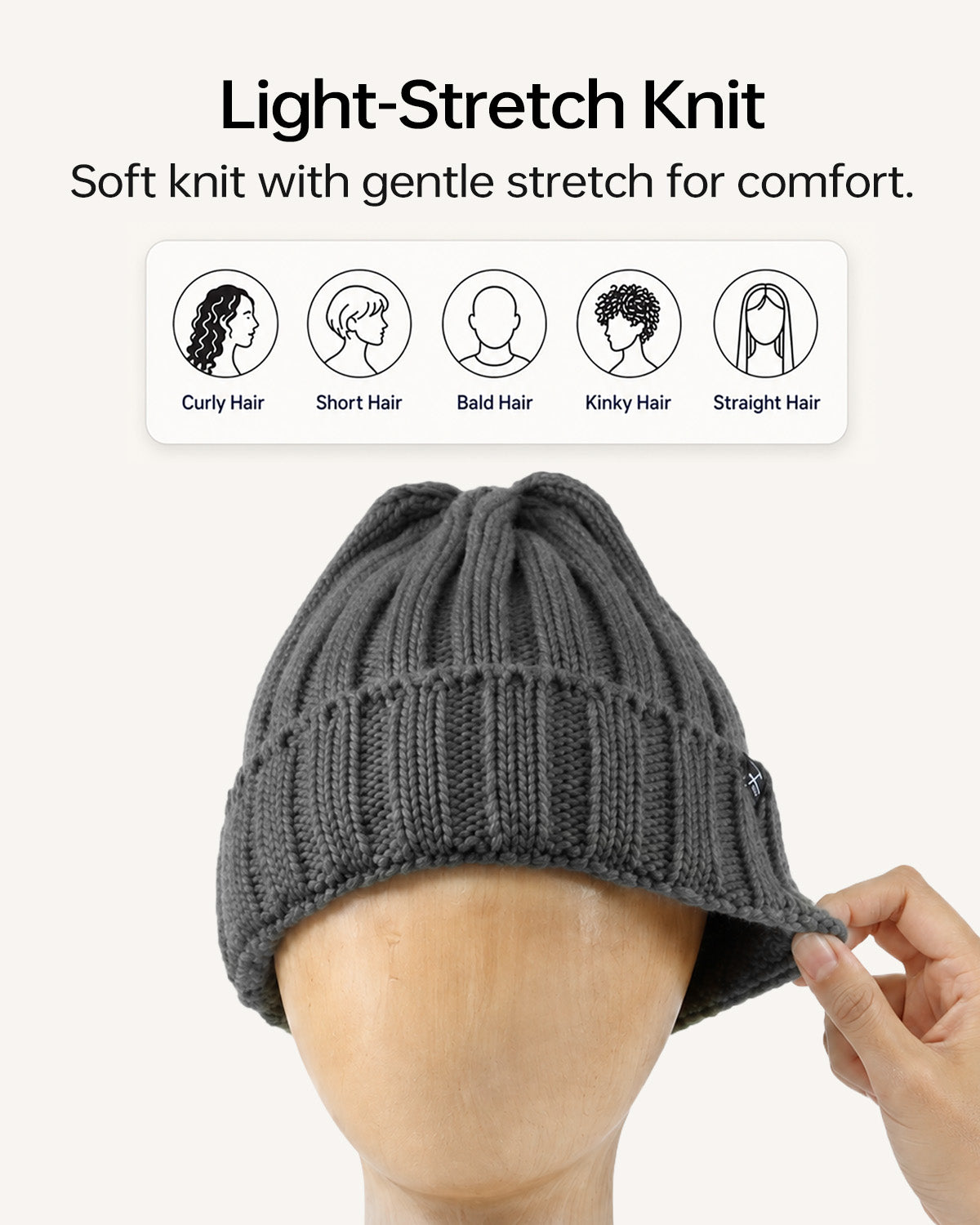 Cable Knit Beanie for Big Heads
