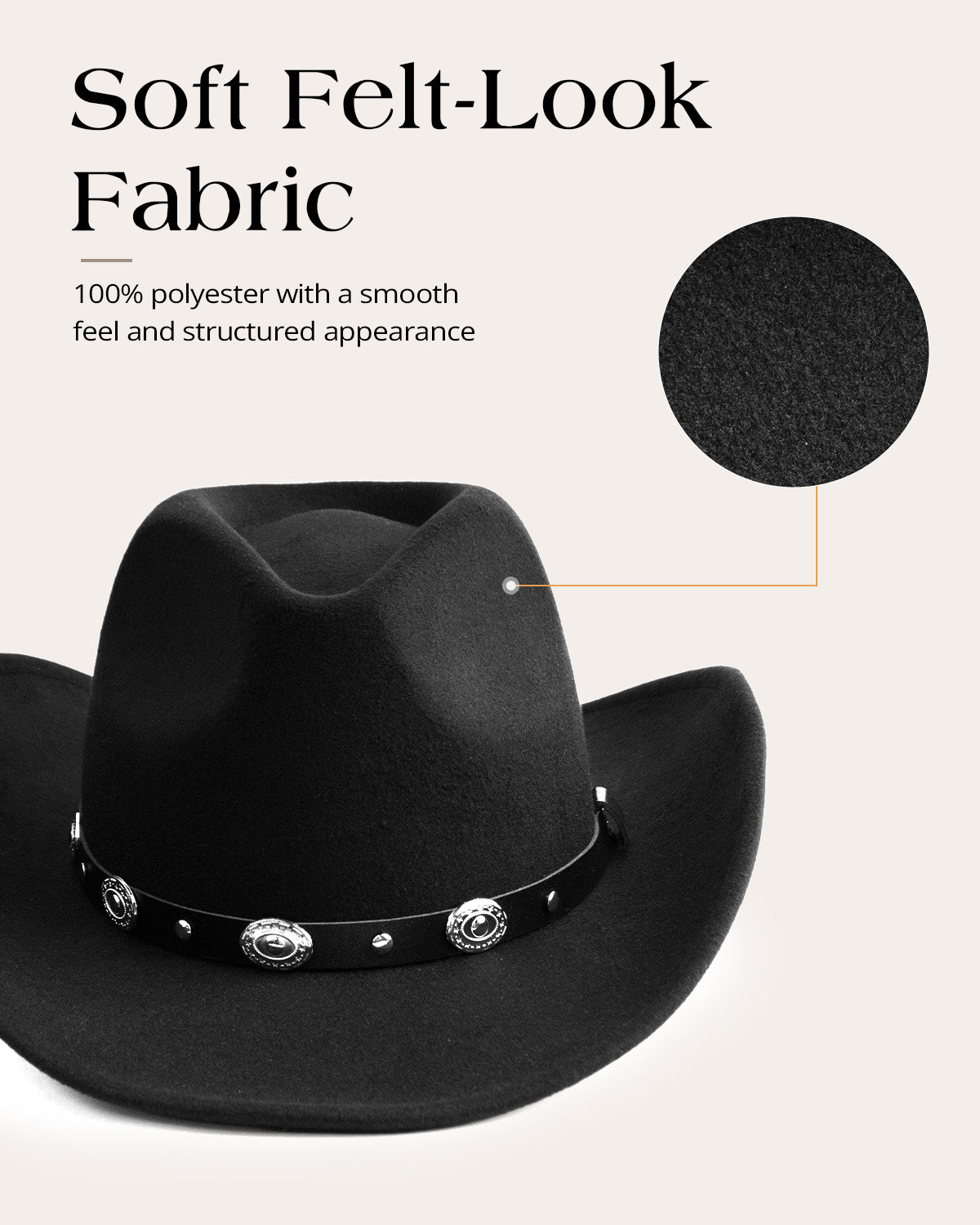 Felt Cowboy Hat for Big Heads