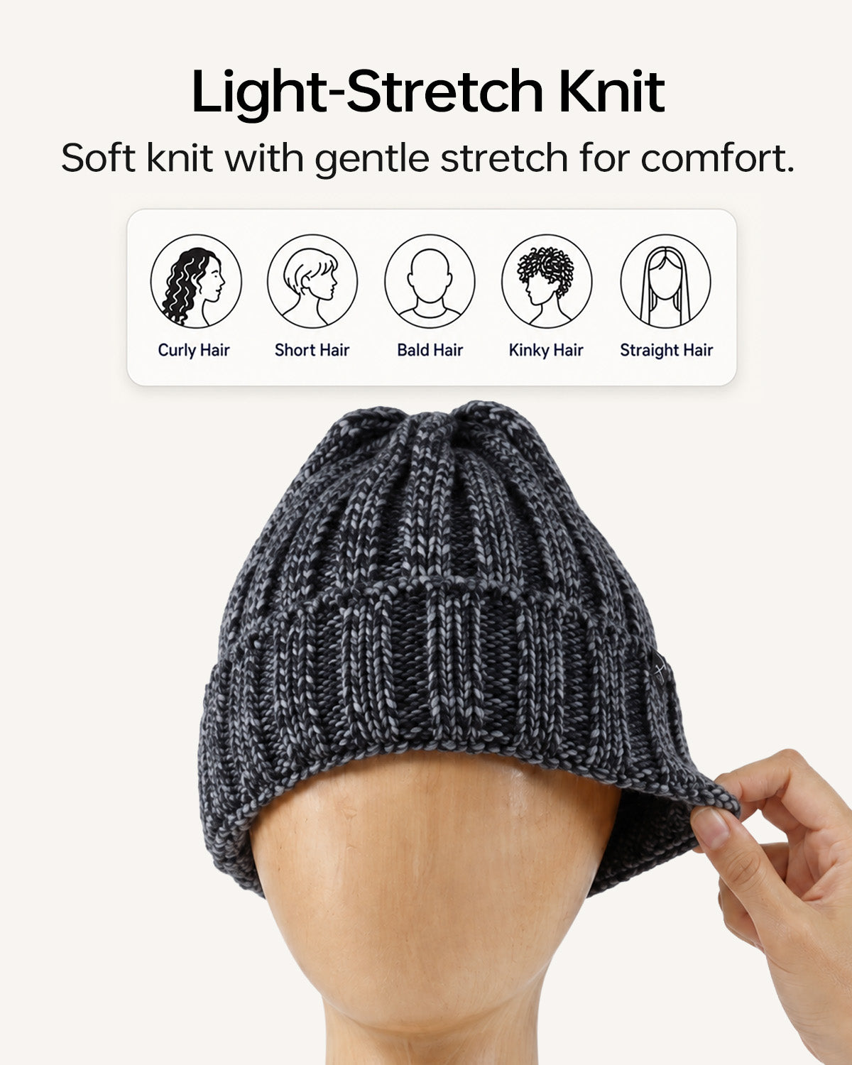 Cable Knit Beanie for Big Heads