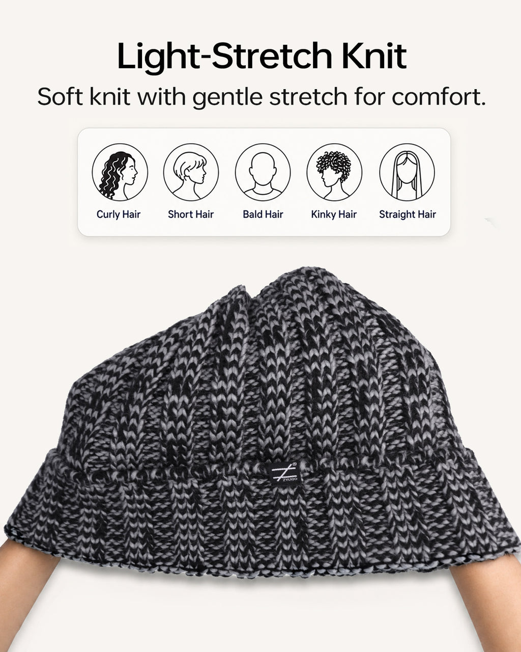 Cable Knit Beanie for Big Heads