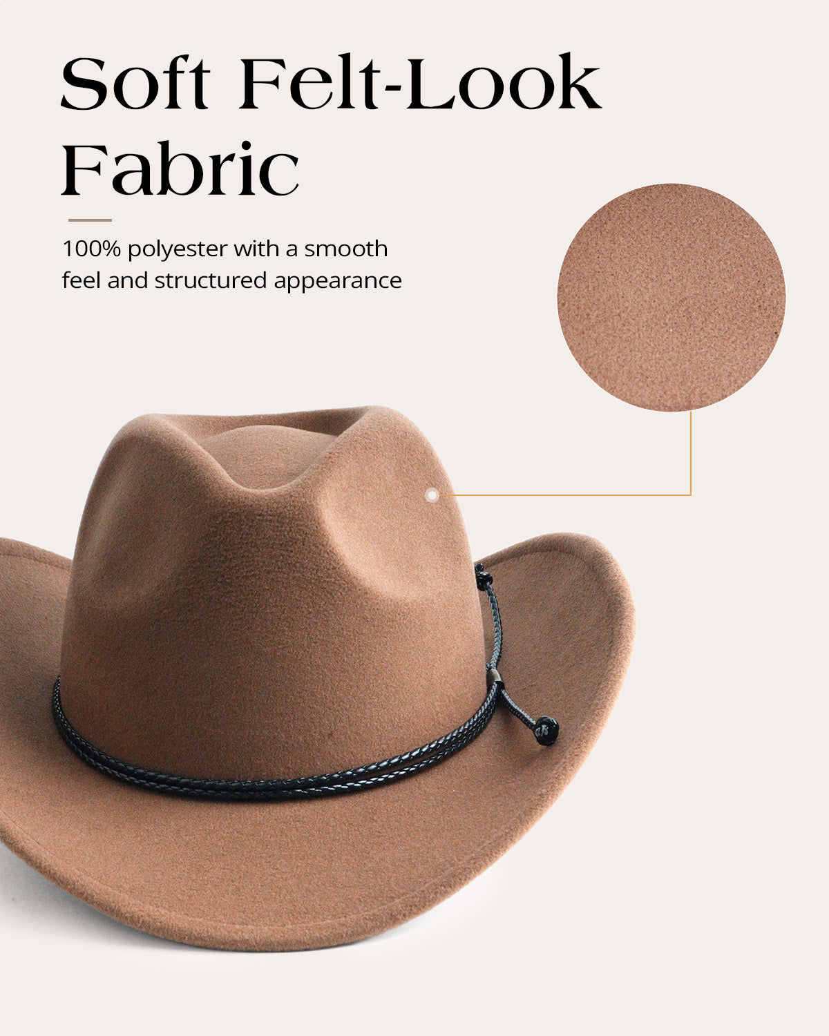 Felt Cowboy Hat for Big Heads