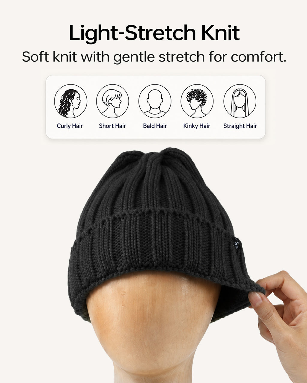 Cable Knit Beanie for Big Heads