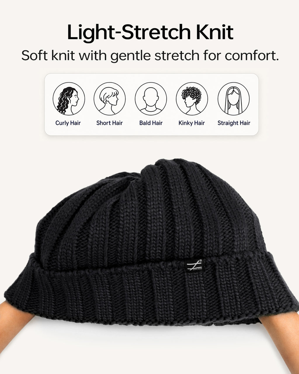 Cable Knit Beanie for Big Heads