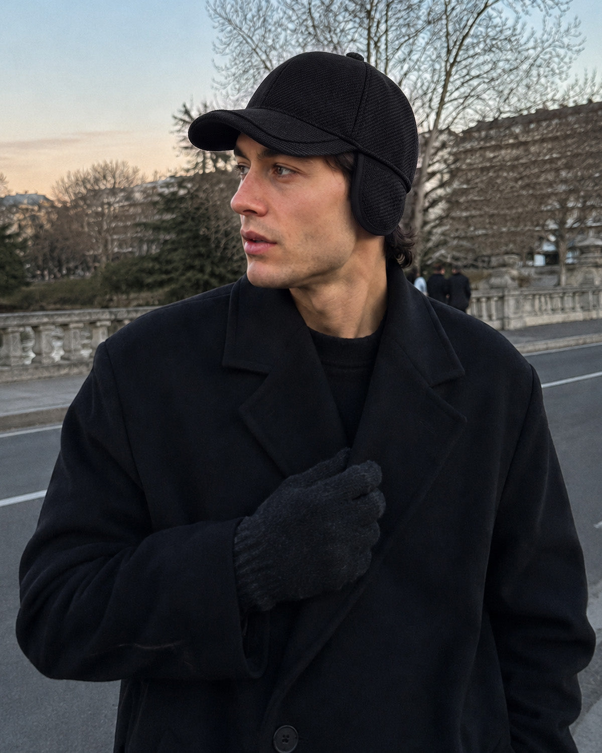 Winter Baseball Cap with Ear Flaps for Big Heads
