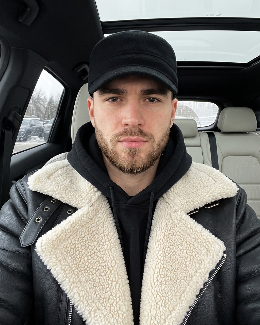Winter Cadet Cap with Ear Flaps for Big Heads