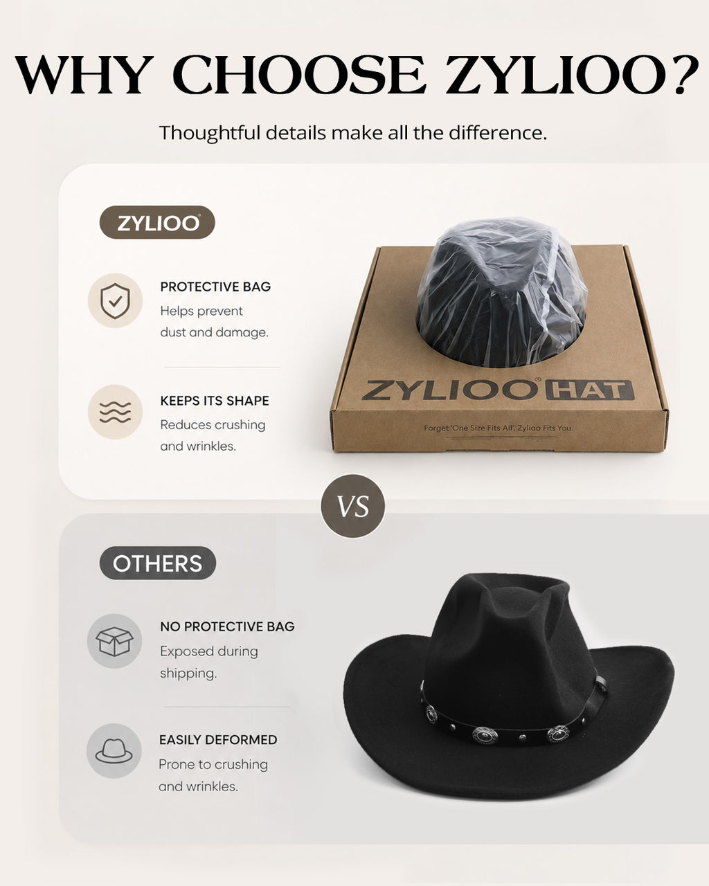 Felt Cowboy Hat for Big Heads