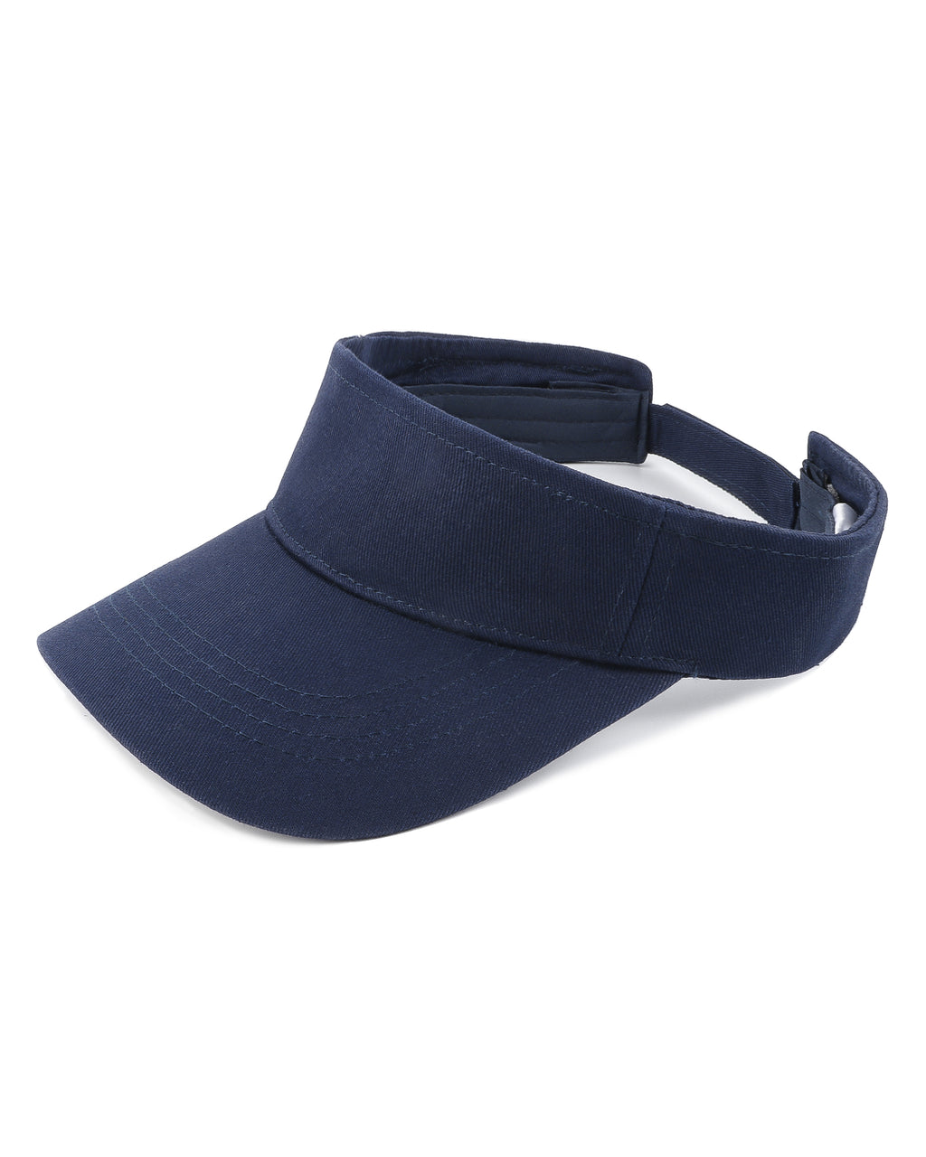 Navy wide brim sun visor for big heads front view