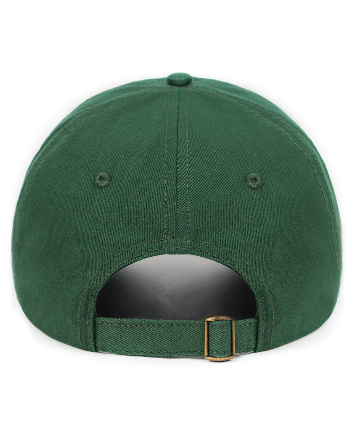 Dark green cotton baseball cap for big heads - back strap detail