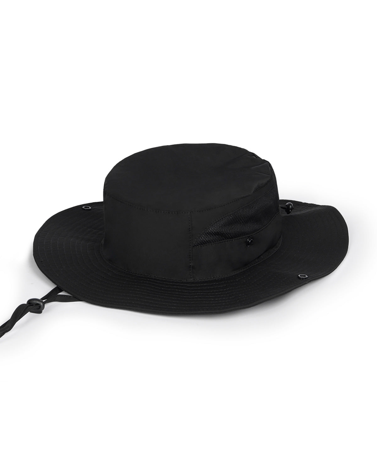 Black quick-dry boonie sun hat for big heads XXL - front view - Zylioo
