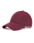 Wine red quick-dry baseball cap for big heads - side view