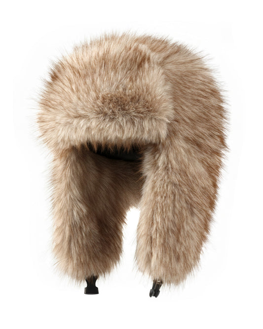 Oversized Faux Fur Trapper Hat, Large Fuzzy Winter Ear Flap Trooper Aviator Hat