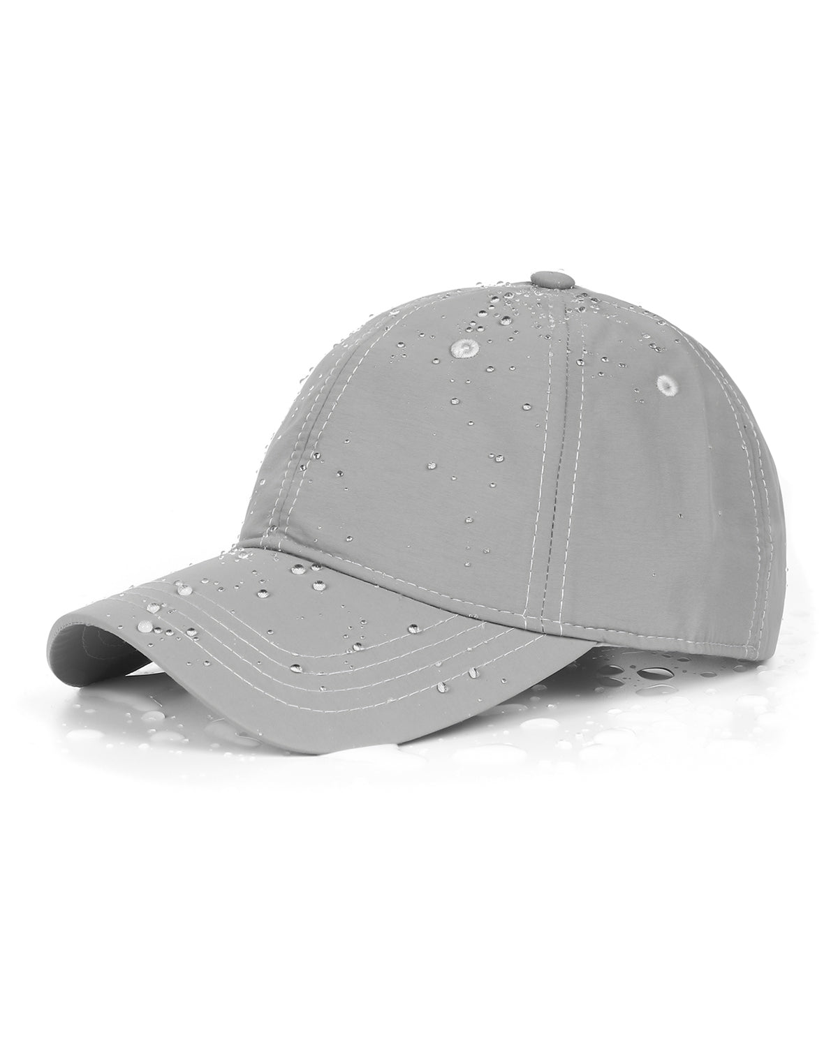 Light gray quick-dry baseball cap for big heads - side view