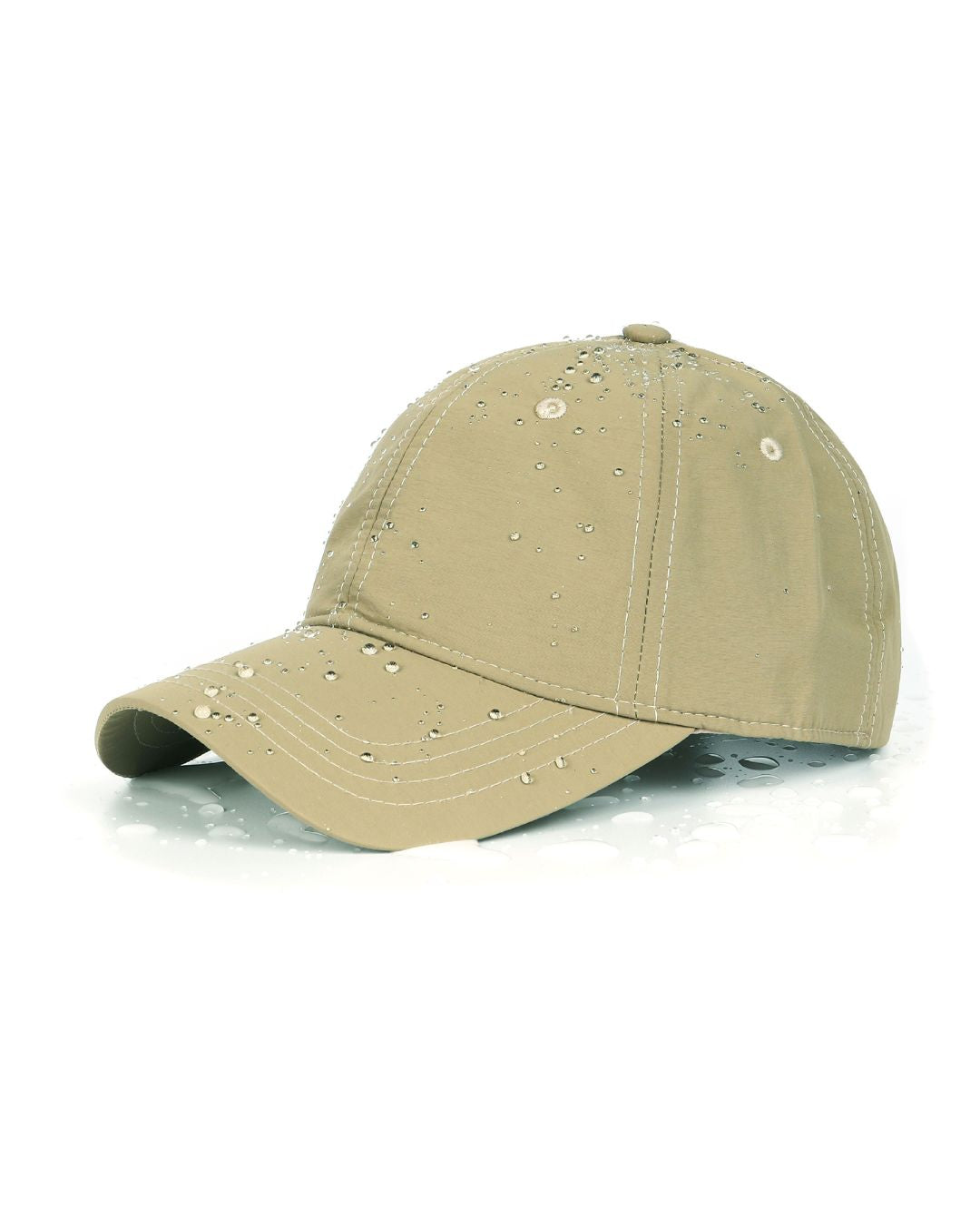 Khaki quick-dry baseball cap for big heads XXL - front view - Zylioo