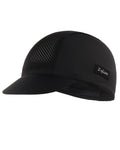 Black lightweight cycling cap for big heads XXL - front view - Zylioo