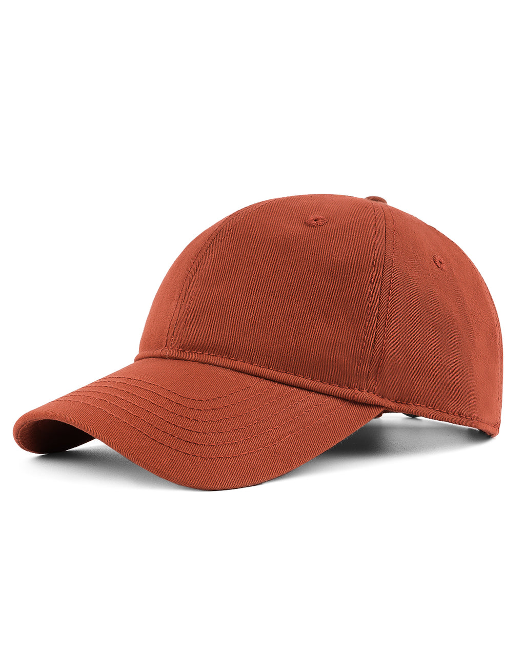Orange red cotton baseball cap for big heads XXL