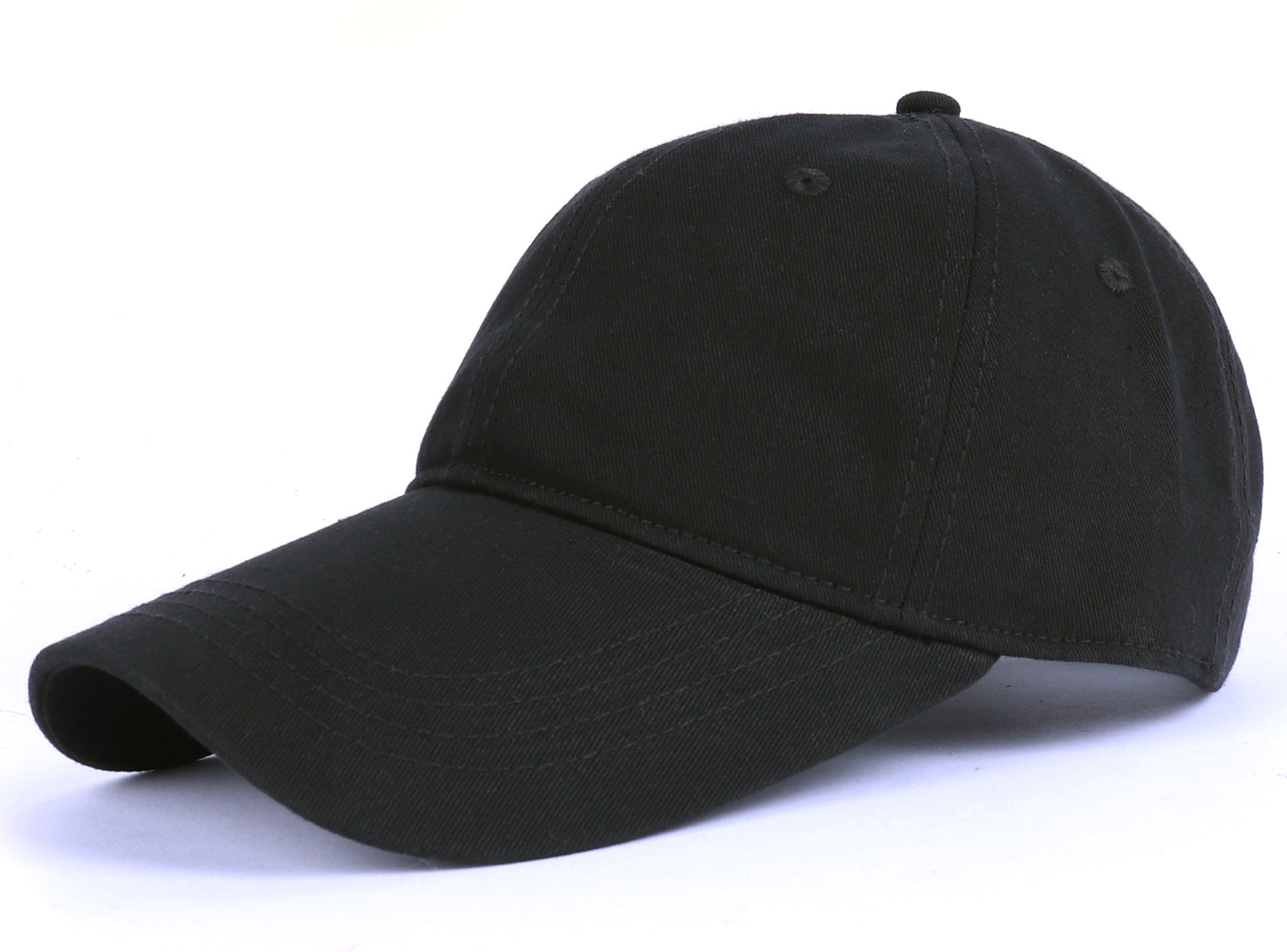 Long Brim Cotton Baseball Cap for Big Heads