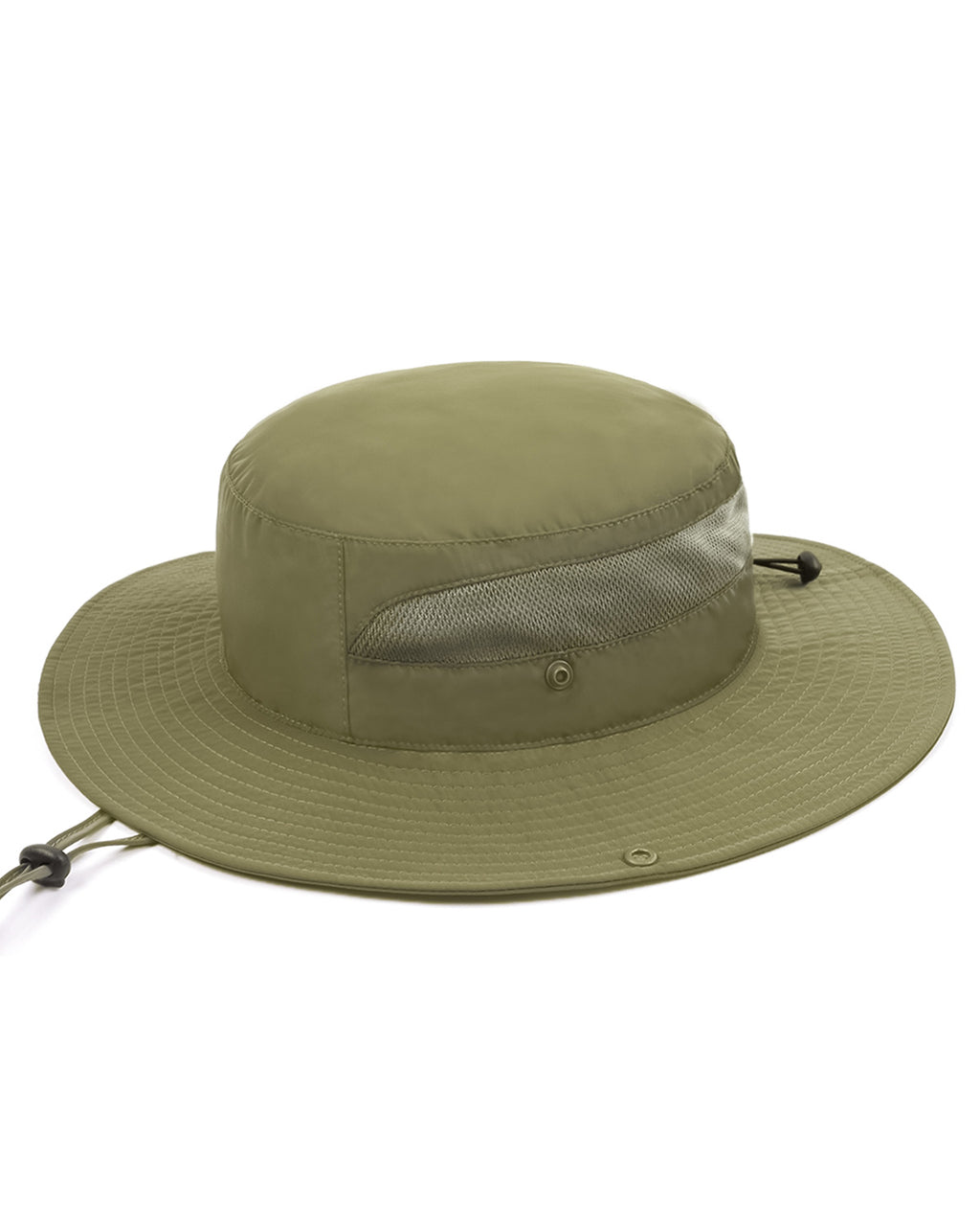 Army green quick-dry boonie sun hat for big heads XXL - front view - Zylioo