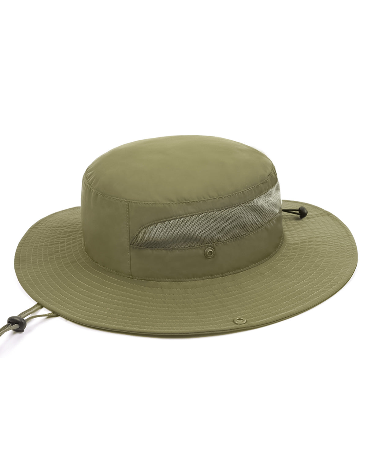 Army green quick-dry boonie sun hat for big heads XXL - front view - Zylioo