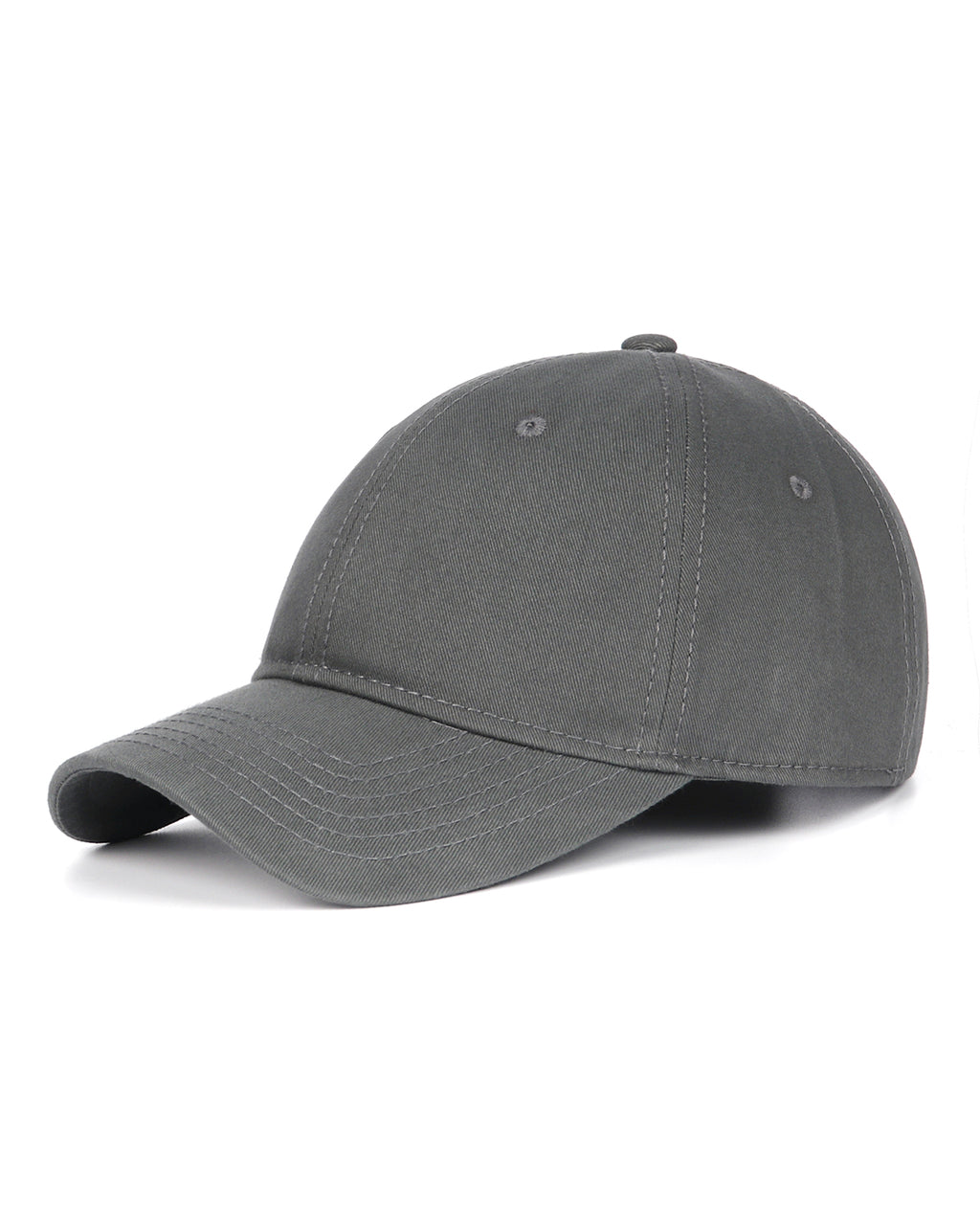Gray cotton baseball cap for big heads XXL size