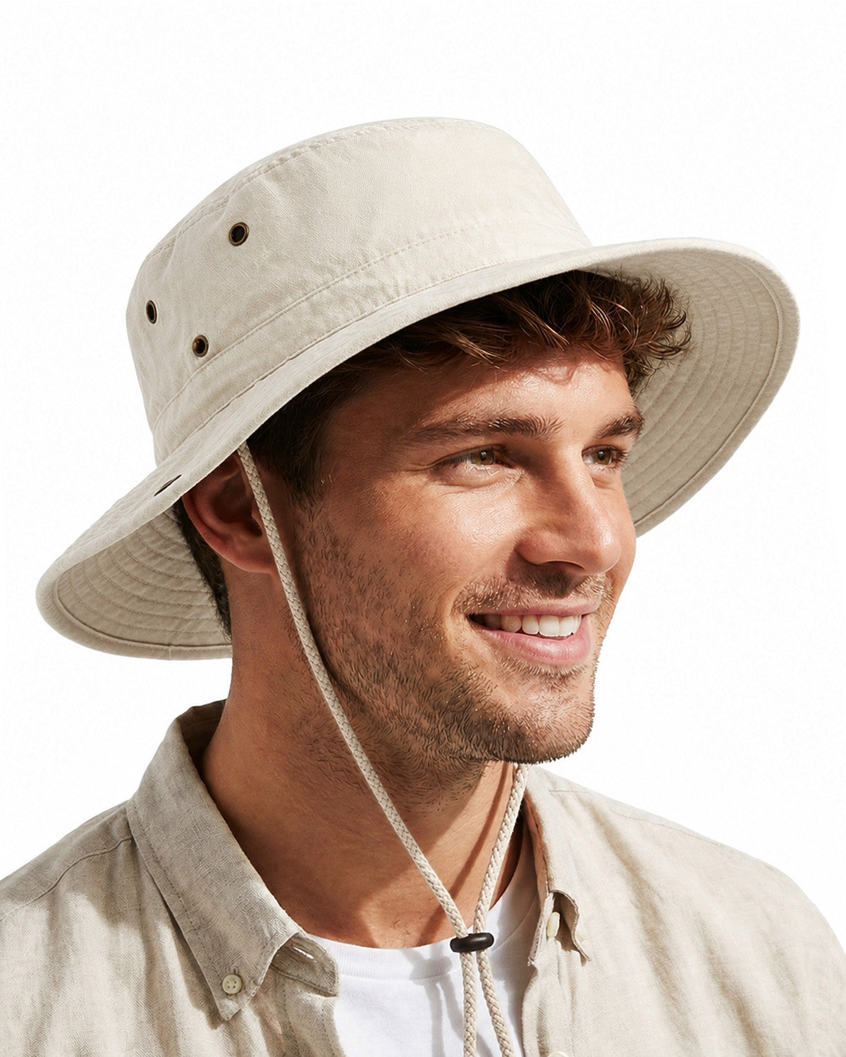 Gorro de sol tipo boonie lavado para cabezas grandes