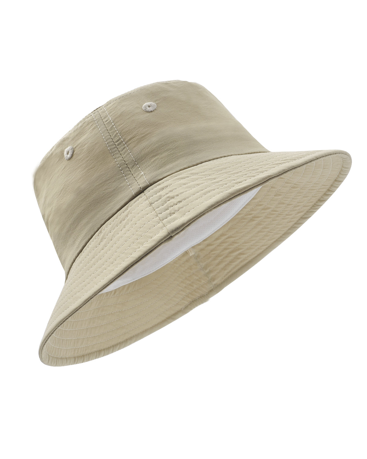 Khaki quick-dry bucket hat for big heads XXL - front view - Zylioo