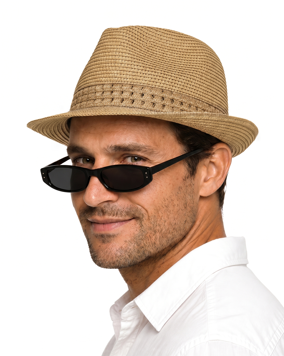 2XL Straw Trilby Hat for Big Heads