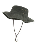 Army green washed boonie sun hat for big heads XXL - front view - Zylioo