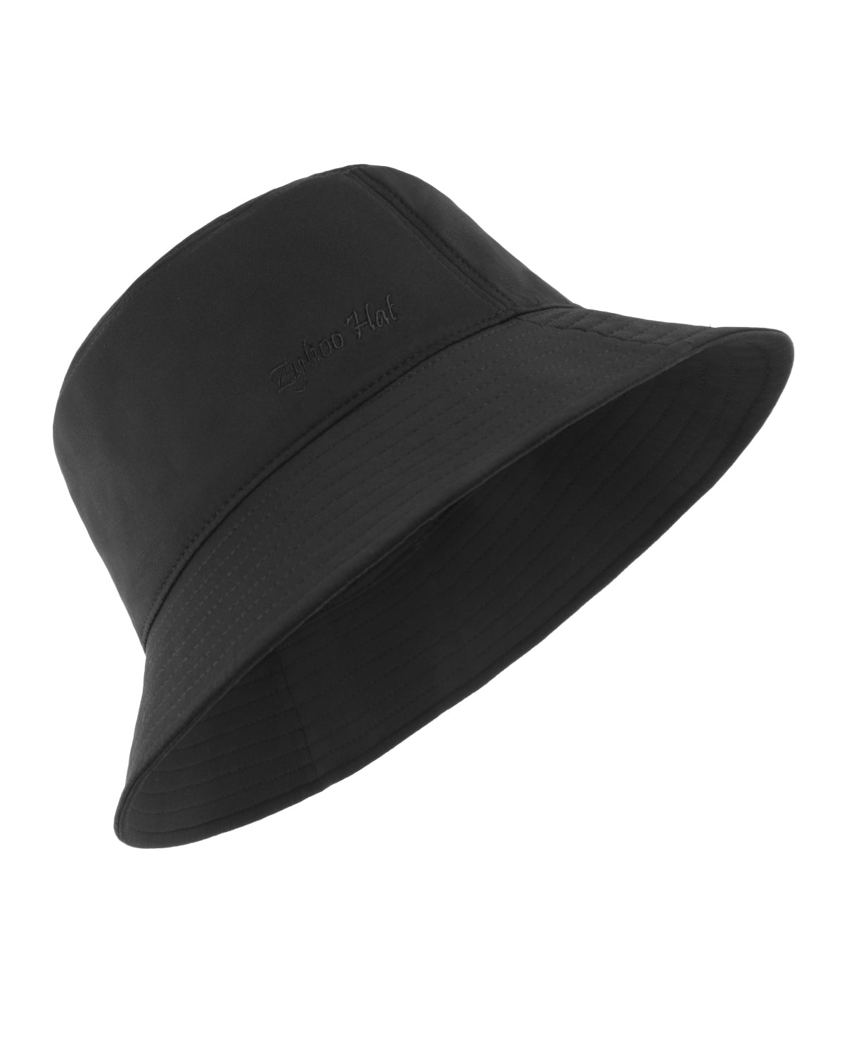 Black reversible floral bucket hat for big heads front view