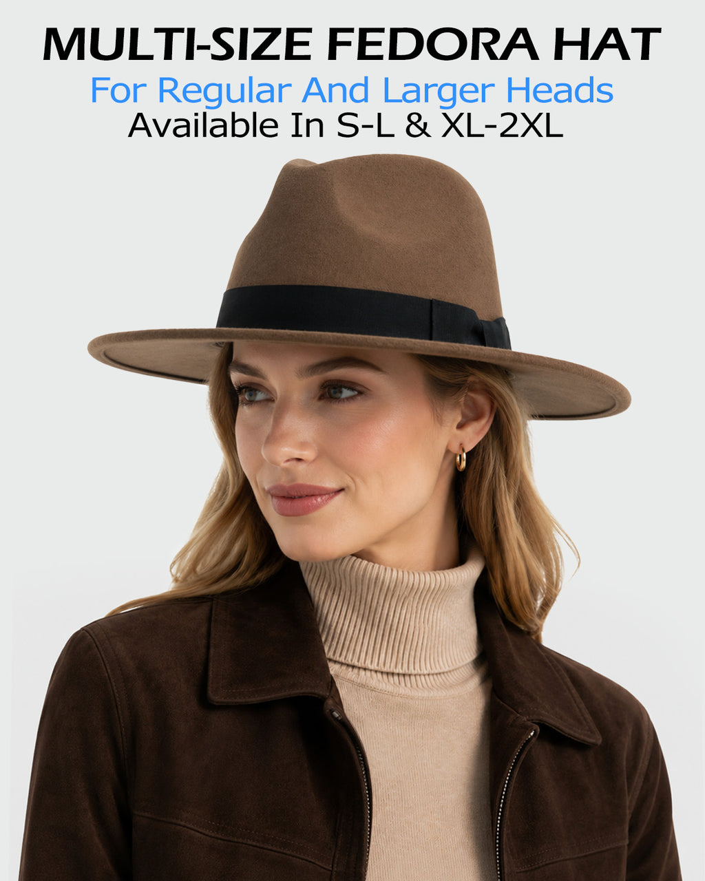 Felt Fedora Panama for Big Heads