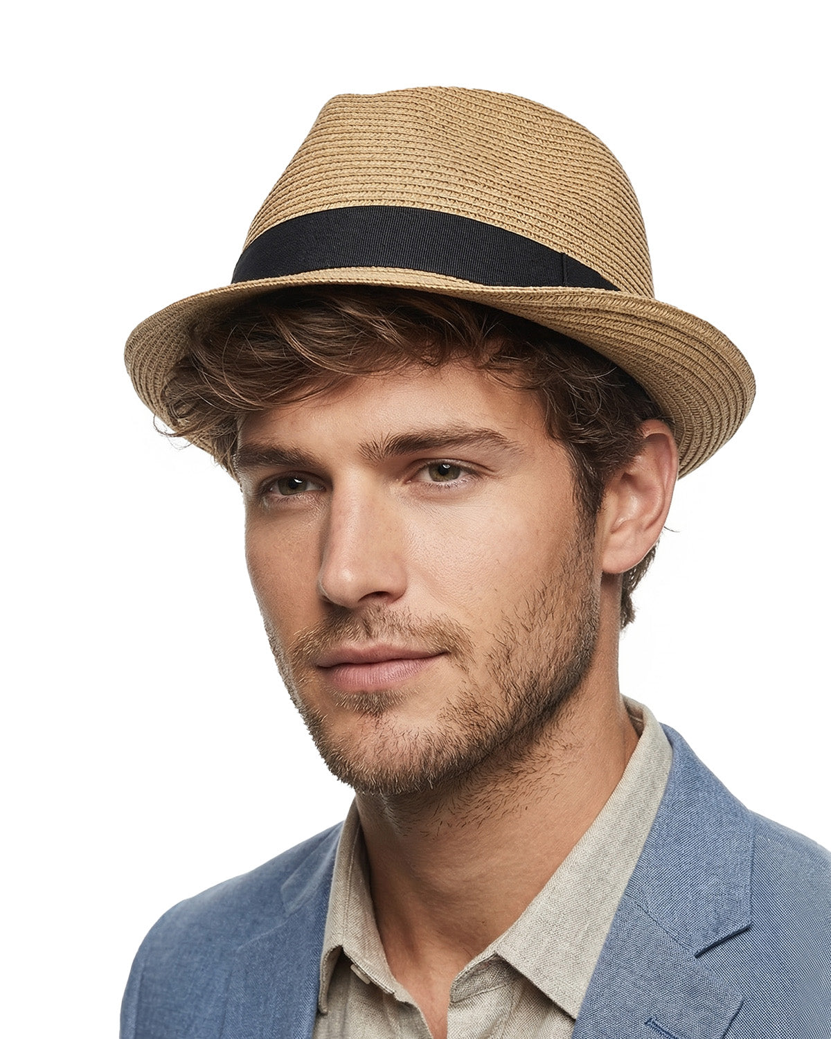 2XL Straw Trilby Hat for Big Heads