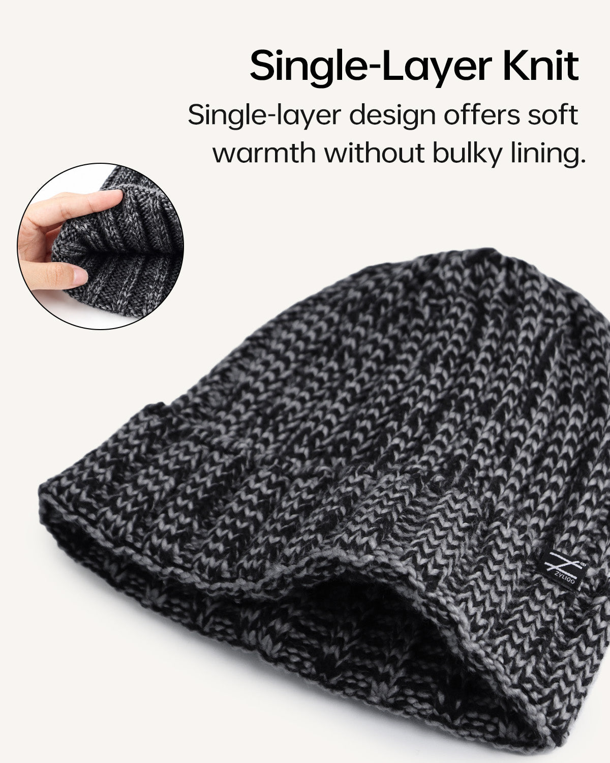 Cable Knit Beanie for Big Heads