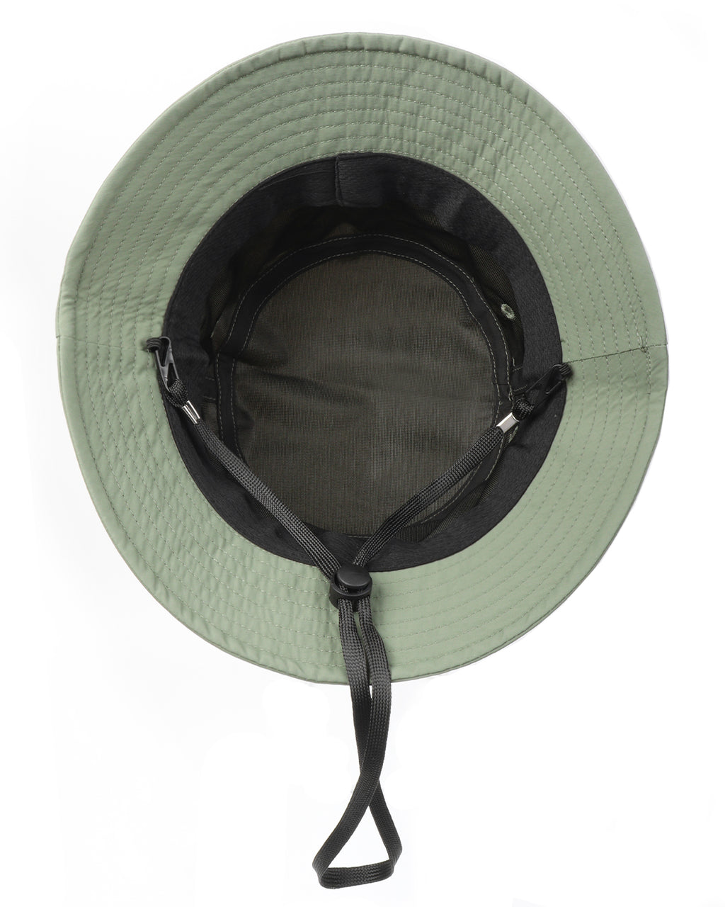 Light green quick-dry bucket hat for big heads - interior sweatband detail