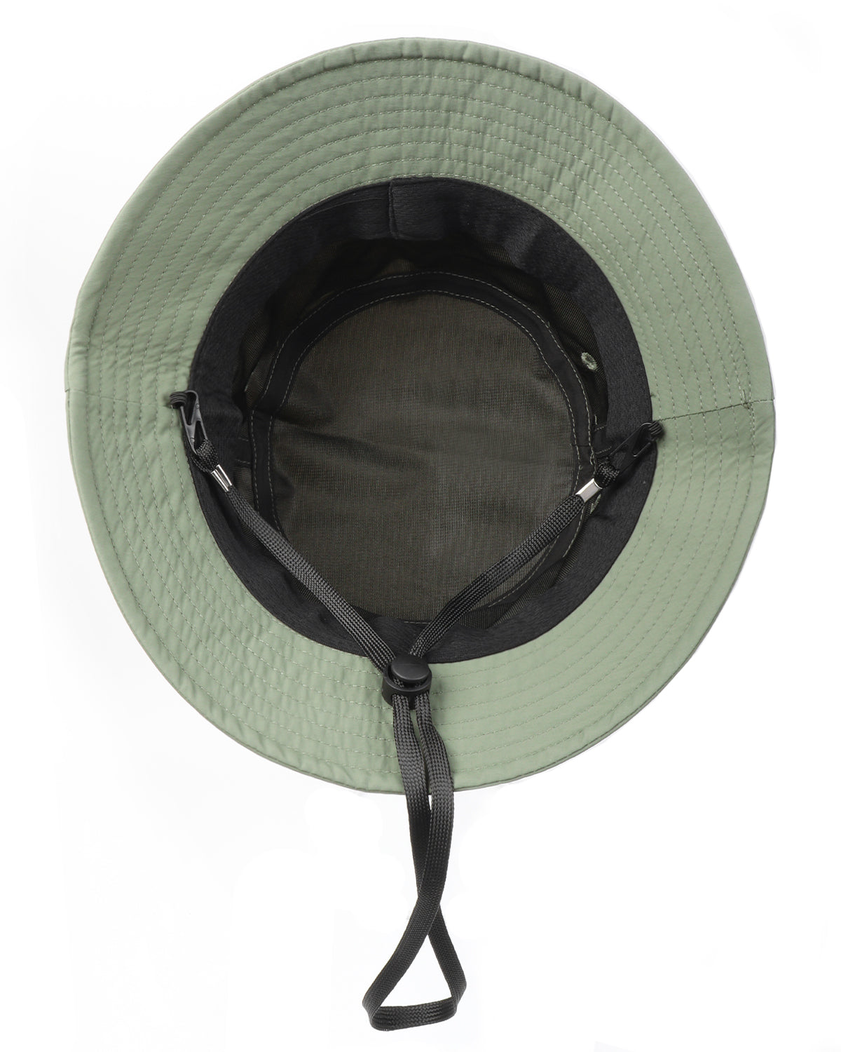 Light green quick-dry bucket hat for big heads - interior sweatband detail