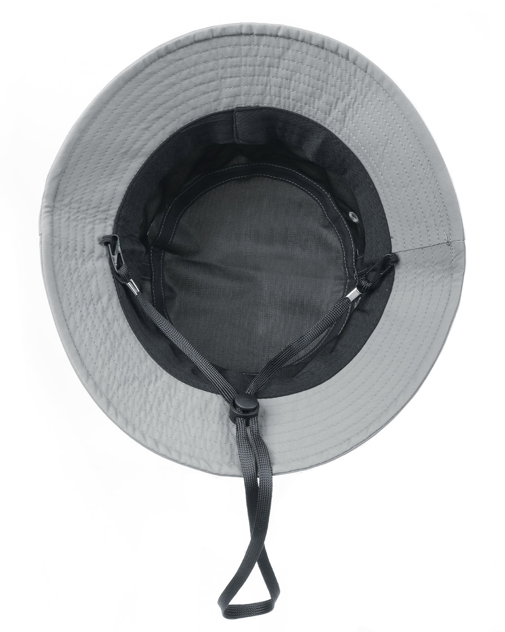 Light gray quick-dry bucket hat for big heads - interior sweatband detail