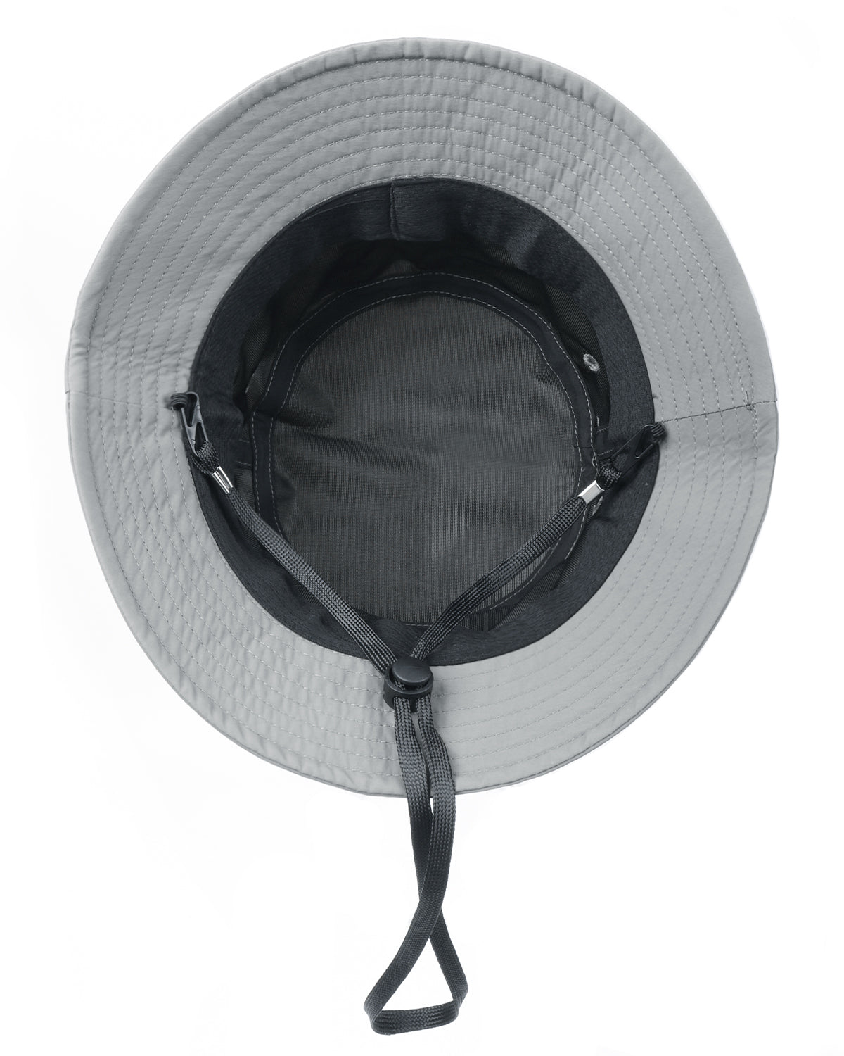 Light gray quick-dry bucket hat for big heads - interior sweatband detail