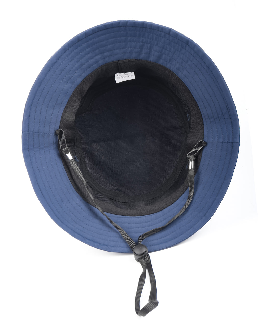 Navy blue quick-dry bucket hat for big heads - interior sweatband detail