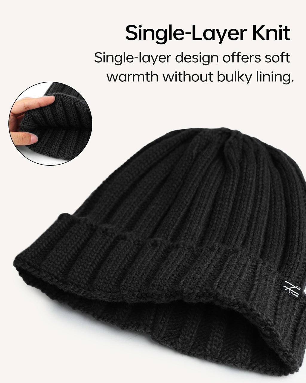 Cable Knit Beanie for Big Heads