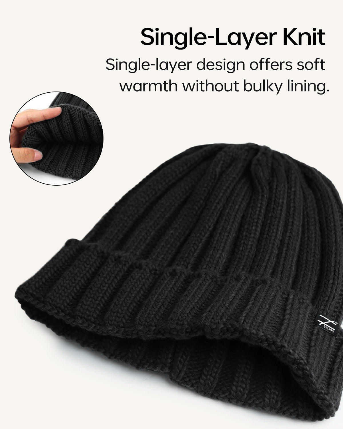 Cable Knit Beanie for Big Heads