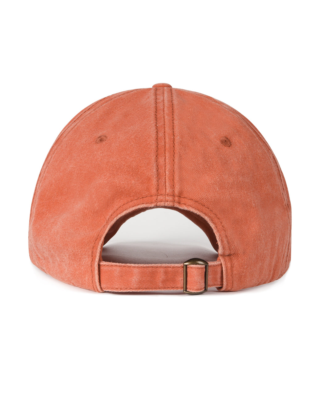 Orange washed denim baseball cap for big heads - back view