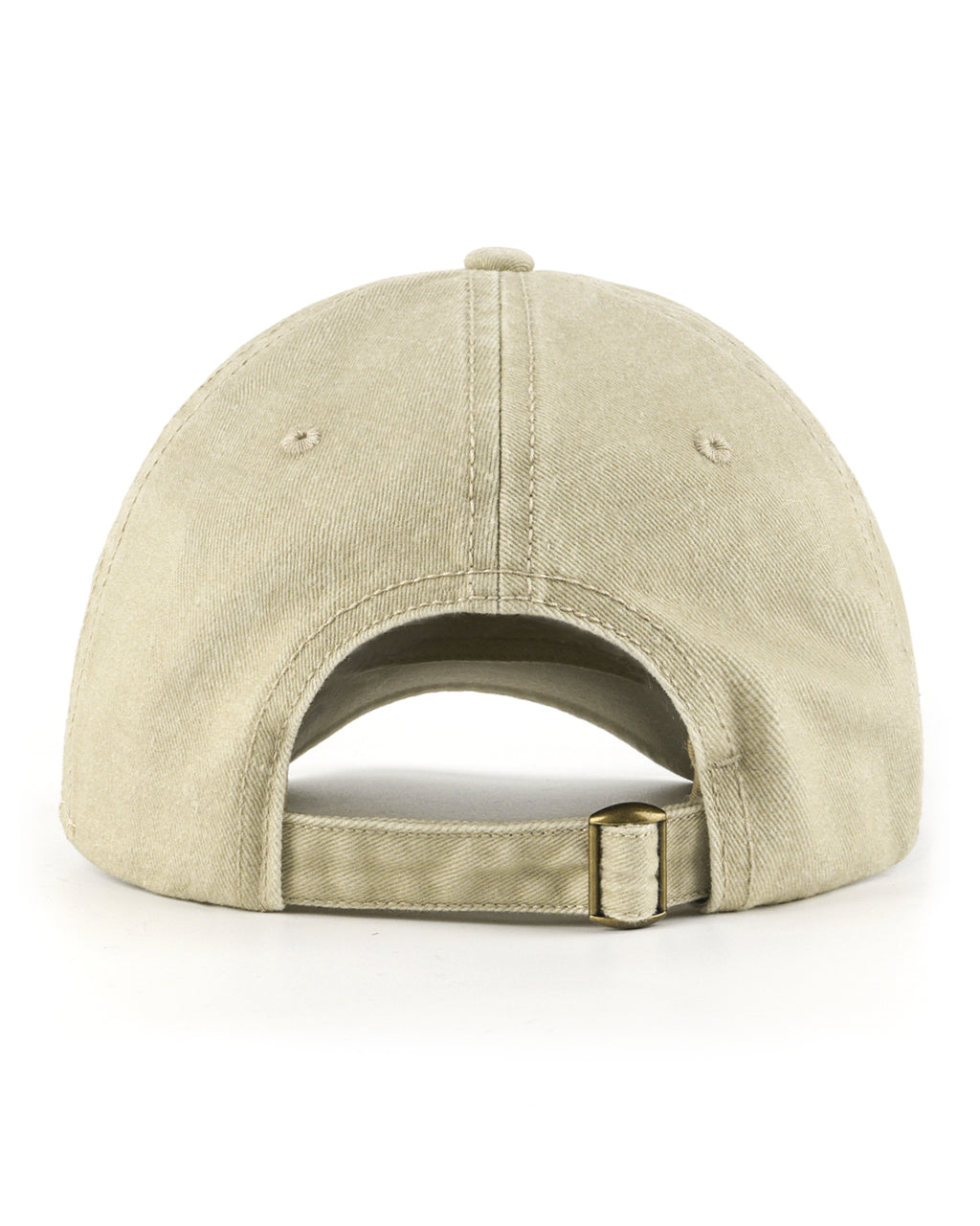 Beige washed denim baseball cap for big heads - back view
